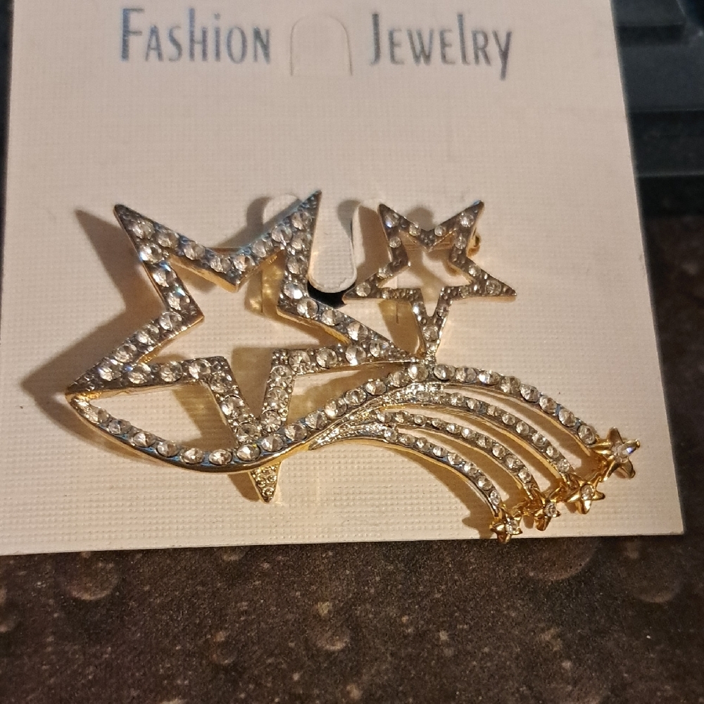 Star Rainbow Rhinestone Pin